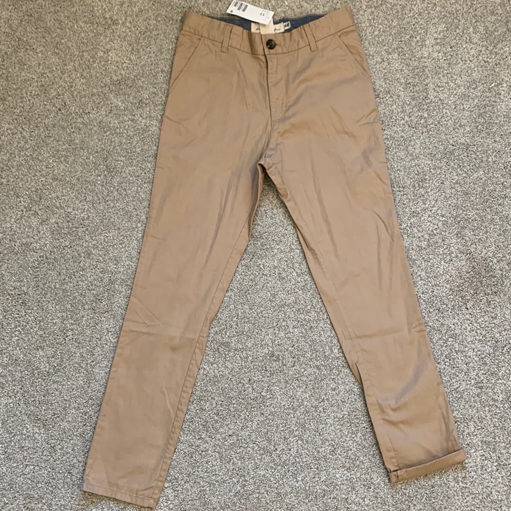 H&M Boys Cotton Chinos in Khaki Size 8-9Y